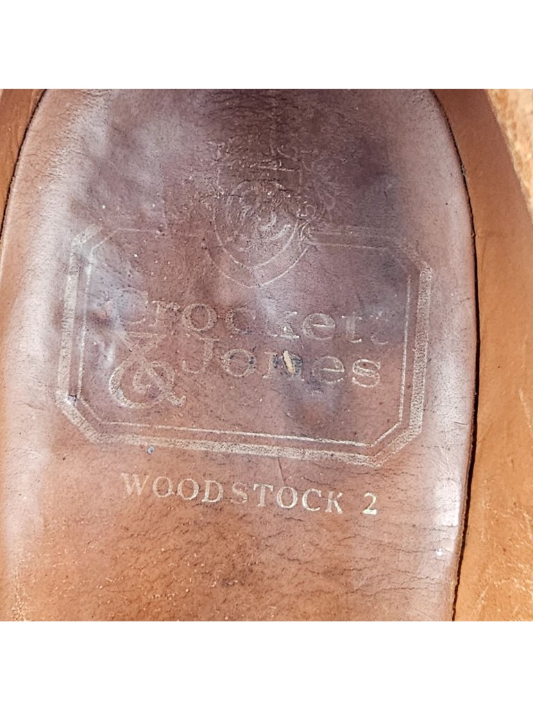 Vintage Crockett & Jones Woodstock 2 Men 9 Black Leather Dress Shoe Oxford Derby — image 8 of 8